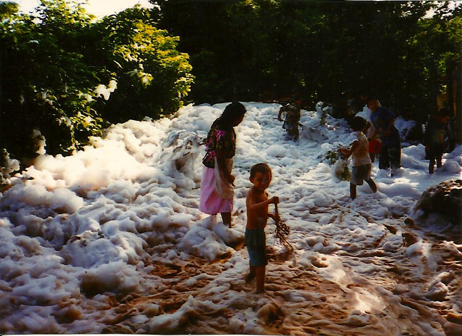 soapsuds-in-the-road-from-drilling-water-well